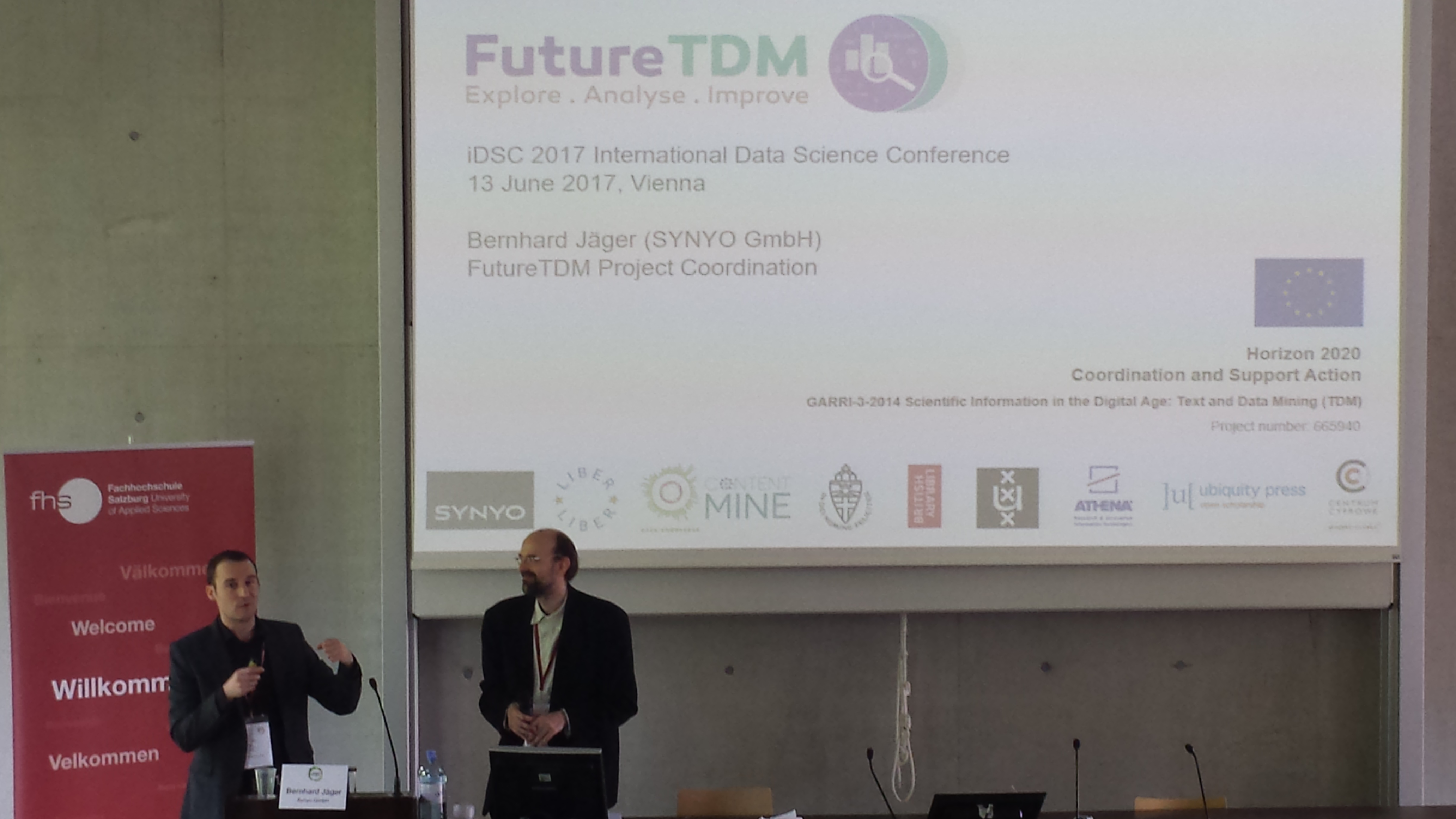 Keynote speech of Bernhard Jaeger, giving an introduction of FutureTDM Project