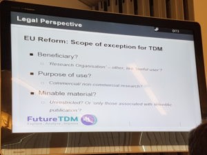 Presentation by Prof. Lucie Guibault at the FutureTDM Workshop